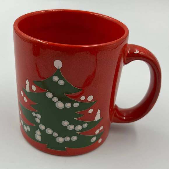 Vintage Christmas Holiday Coffee Mug Cup Waechtersbach Germany Decorated Tree - Picture 2 of 8